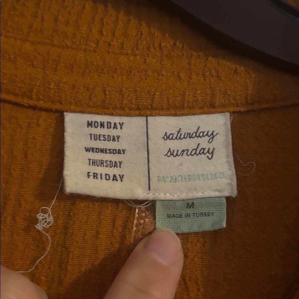 Textured Anthropologie Orange Rust Romper - Picture 3 of 5